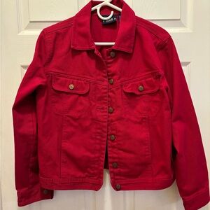 Bill Blass dark pink jean jacket, size M